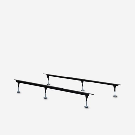 Steel Support Rails, Queen Size Hook On Bed Frame Rails With 3 Cross Beams Legs